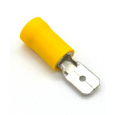 Cosse plate jaune mâle 6,3 mm