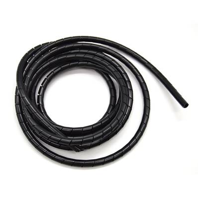 Gaine torsadée noire 4mm