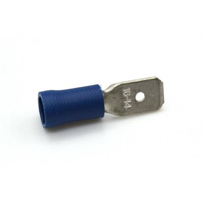 Cosse plate bleu mâle 6,3 mm