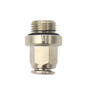 Raccord droit acier nickelé 1/8" BSP - tube Ø 4 mm