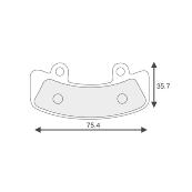 Plaquette pour étrier magnésium 