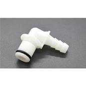 Embout coudé cannelé coupleur