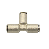 Té égal en acier nickelé - tube Ø 4 mm