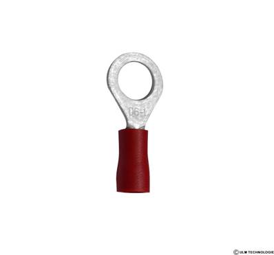 Cosse oeillet  rouge D. 6 mm