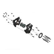 Moyeu DUC carbone tripale complet.