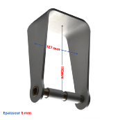 Fourche avant aluminium axe de 20 mm pour 400/6