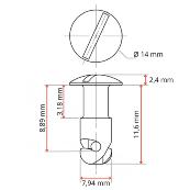 Vis Dzus bombée AJ5-35 - 9 mm