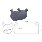 Pot d'échappement inox - Rotax 912 seul