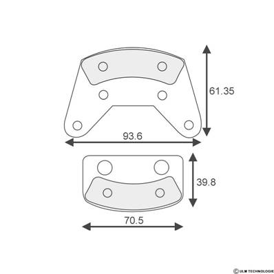 Kit plaquettes de frein M. I. (2x2) 