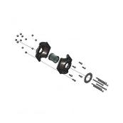 Moyeu DUC carbone bipale complet