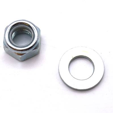 Ecrou et rondelle pour volant